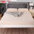 Ramesses 1000TC Linen Bamboo Fitted Sheet Combo Set - Linen King