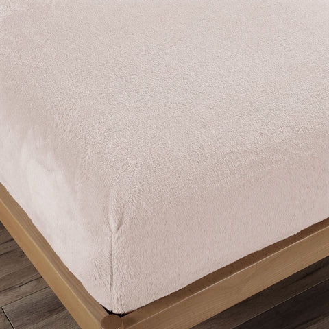 Ramesses Teddy Fleece Fitted Sheet Combo Set Beige Double - Soft, Cozy, Easy Care - SuperSaverAU - view 1