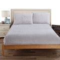Ramesses Teddy Fleece Fitted Sheet Combo Set Grey Single - Soft, Cozy, Easy Care - SuperSaverAU - view 1
