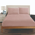 Ramesses Teddy Fleece Fitted Sheet Combo Set - Rose Pink King