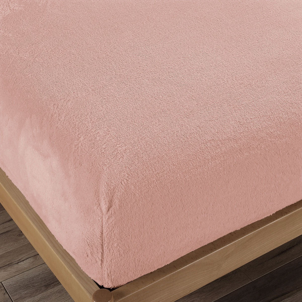 Ramesses Teddy Fleece Fitted Sheet Combo Set - Rose Pink King