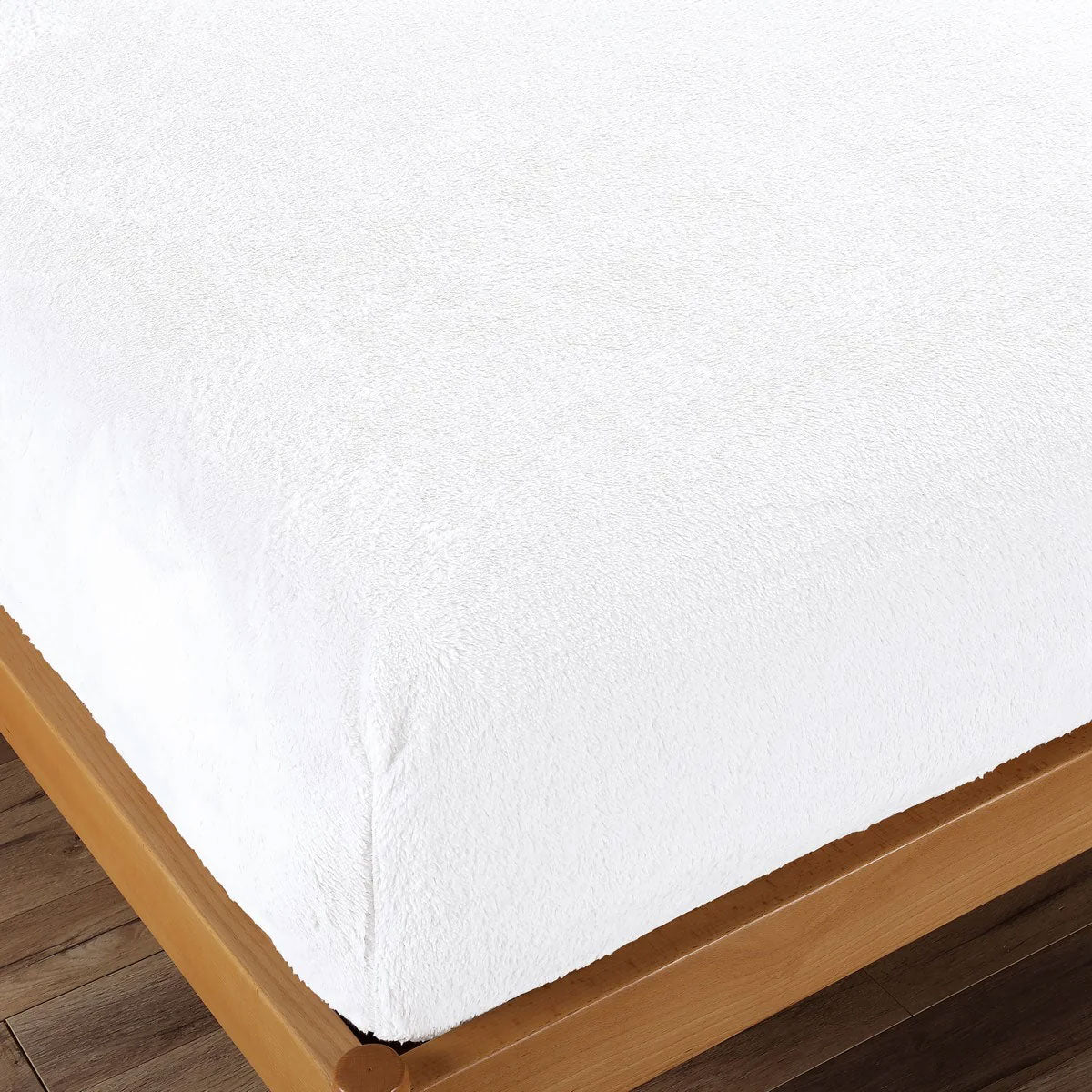 Ramesses Teddy Fleece Fitted Sheet Combo Set White Single - Soft, Cozy, Easy Care - SuperSaverAU - view 2