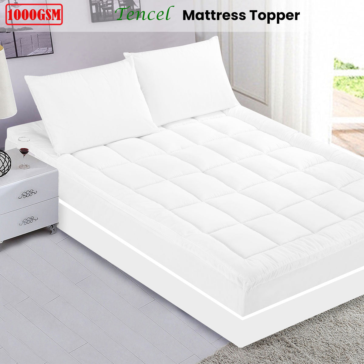 Ramesses 1000GSM Tencel Mattress Topper - King Single