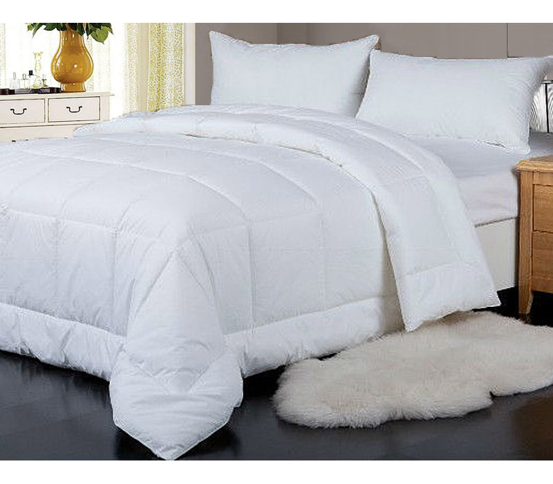 Microfibre 400gsm Quilt - Ultrasoft, Box Quilted, Single Size 140cm x 210cm - SuperSaverAU - view 1