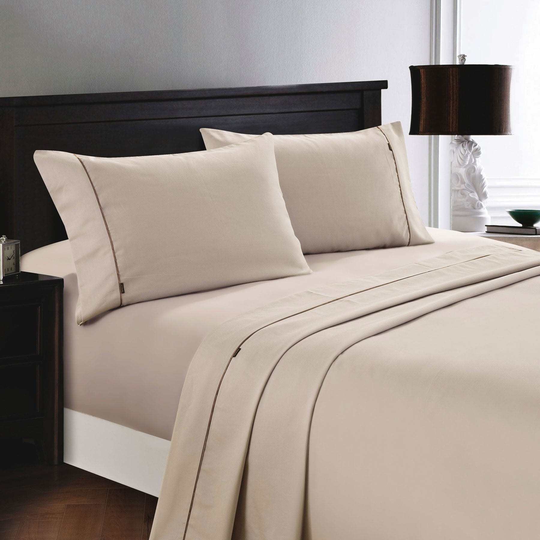 Deluxe Linen 1200TC Cotton Rich Sheet Set - Linen, Single