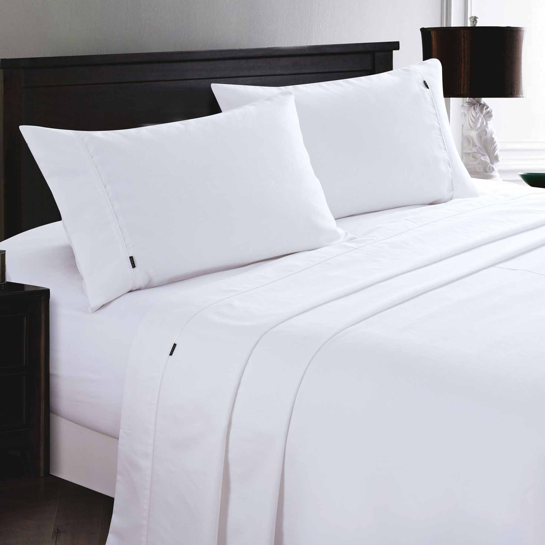 Deluxe Linen 1200TC Cotton Rich Sheet Set - White, King Single