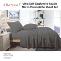 Shangri La Cashmere Touch Micro Flannelette Sheet Set – Charcoal King