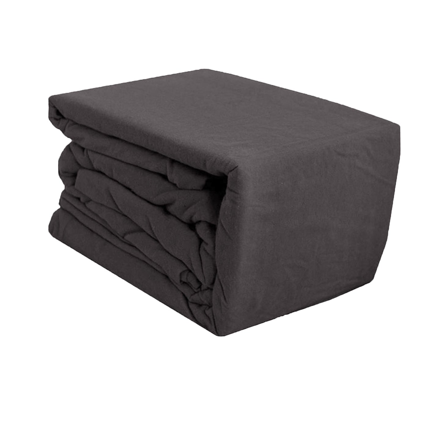 Ramesses Egyptian Cotton Flannel Sheet Set Charcoal Single - Solid Design, Machine Washable