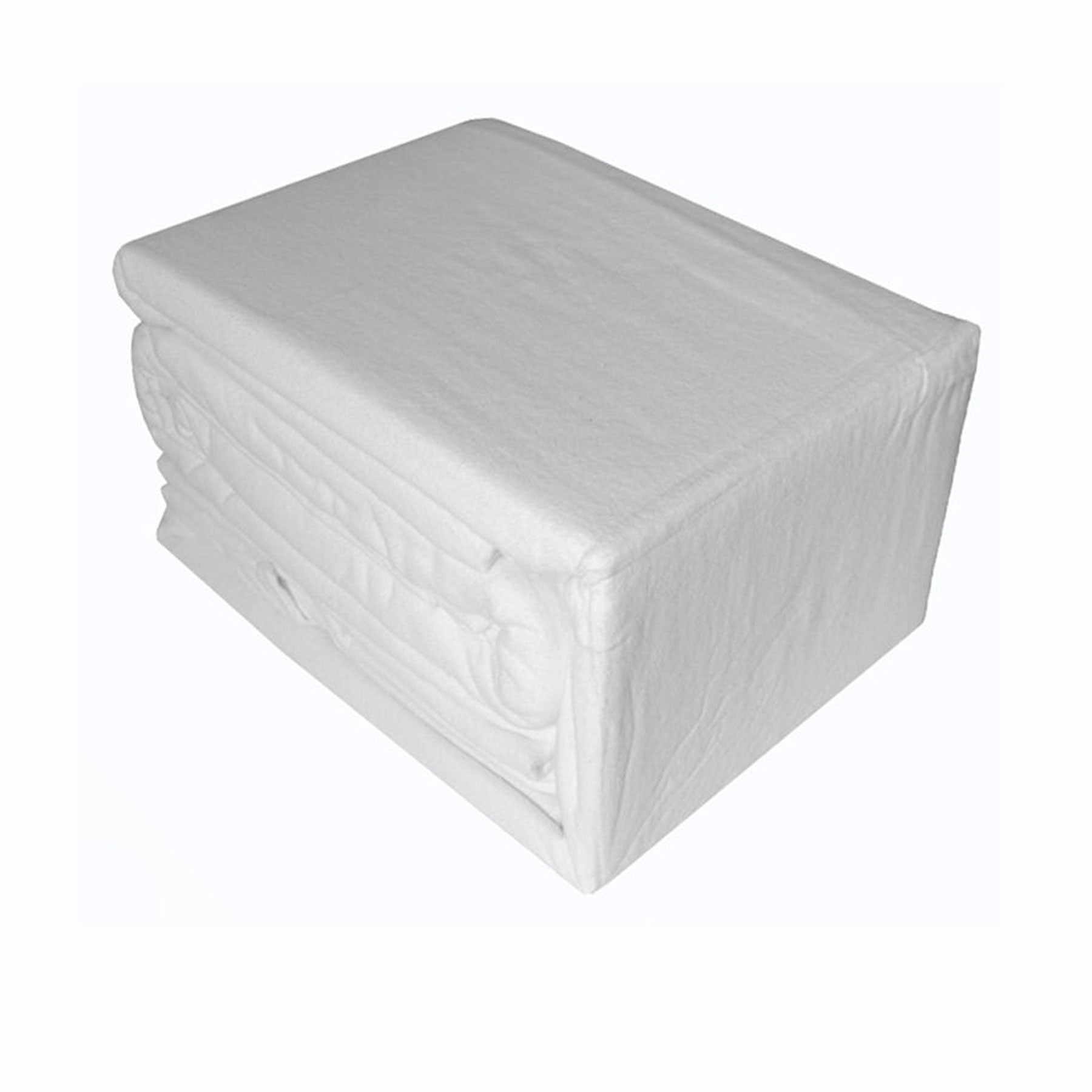 Ramesses Egyptian Cotton Flannel Sheet Set White Single - Solid Design, Machine Washable - SuperSaverAU - view 1