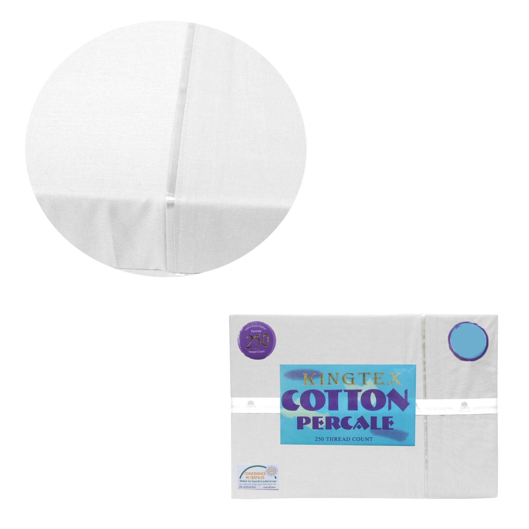 Kingtex 100% Cotton 250TC Percale Sheet Set - White, King Size - SuperSaverAU - view 1