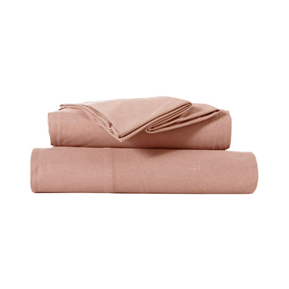 Kingtex Rose Pink Ultra-Soft Micro Flannel Sheet Set 40 cm Wall - Single
