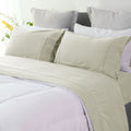 Ramesses Pebble Wash Linen Look Alternative Sheet Set - Oatmeal, Single