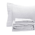 Ramesses Pebble Wash Linen Look Sheet Set - White, King Single