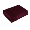 Ramesses 1000TC American Pima Cotton Narrow Stripe Sheet Set Burgundy King - SuperSaverAU - view 1