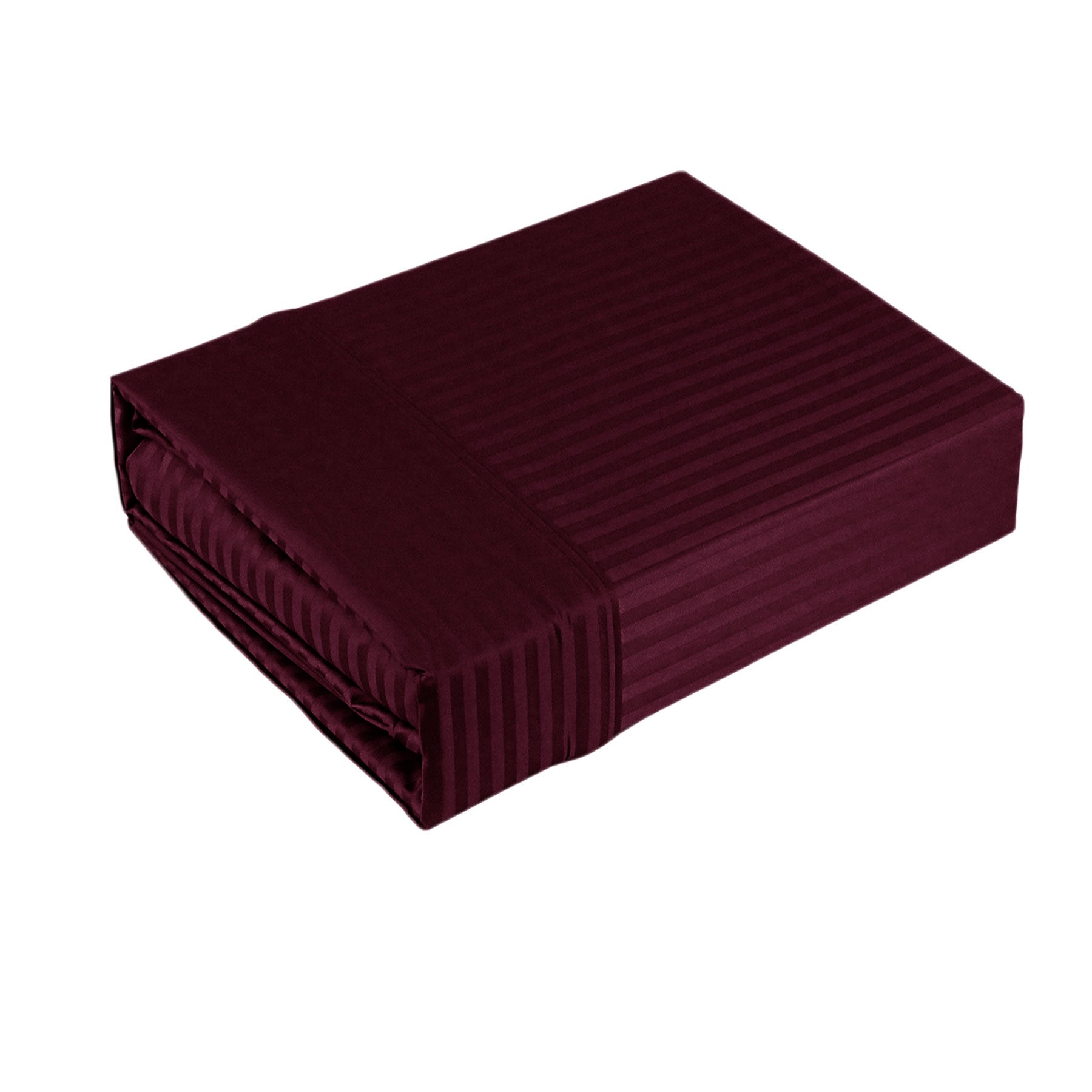 Ramesses 1000TC American Pima Cotton Narrow Stripe Sheet Set Burgundy King - SuperSaverAU - view 1