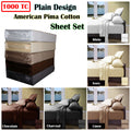 Ramesses 1000TC American Pima Cotton Sheet Set Linen Queen - Soft & Durable - SuperSaverAU - view 2