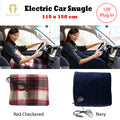 Ramesses Electric Heated Car Snuggle with 12V Plug - Navy, 110 x 150cm