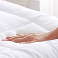 Shangri-La Bamboo Mattress Topper with 1000GSM Fill - White, Single