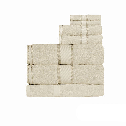 Kingtex 550gsm Cotton 7 Pce Extra Large Bath Sheet Set - Soft, Absorbent, 100% Cotton - SuperSaverAU - view 1