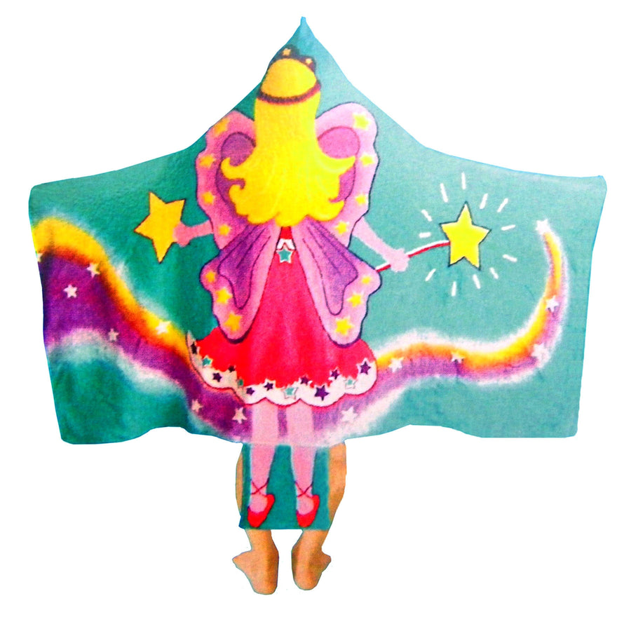 Kids Cotton Velour Beach Cape Fairy - 60x120 cm, Cartoon Print, Hand Holds - SuperSaverAU - view 1