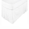 KINGDOM Box Pleated Valance 225TC Easy Care - White, Double