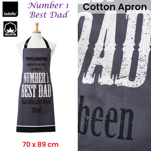 Ladelle Cotton Apron 70 x 89 cm - AZO Free Dyes, European Quality Standards - SuperSaverAU - view 2