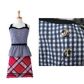 Ladelle Khloe Cotton Apron 68 x 79 cm Tartan Print AZO Free Dyes - SuperSaverAU - view 1