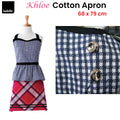 Ladelle Khloe Cotton Apron 68 x 79 cm Tartan Print AZO Free Dyes - SuperSaverAU - view 2