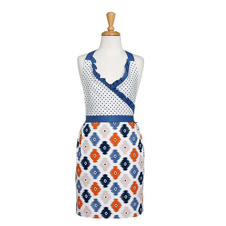 Ladelle Mila Cotton Kitchen Apron 70 x 89 cm - Mosaic Artwork, AZO Free Dyes - SuperSaverAU - view 1