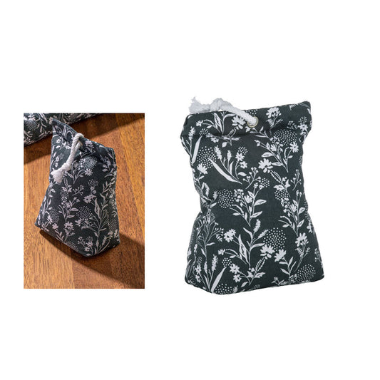 Ladelle Homespun Floral Print Door Stop 20 x 12 x 6.5cm with Rope Tie