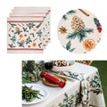 Ladelle Set of 4 Evergreen 100% Cotton Napkins 45 x 45 cm - Christmas Design - SuperSaverAU - view 1