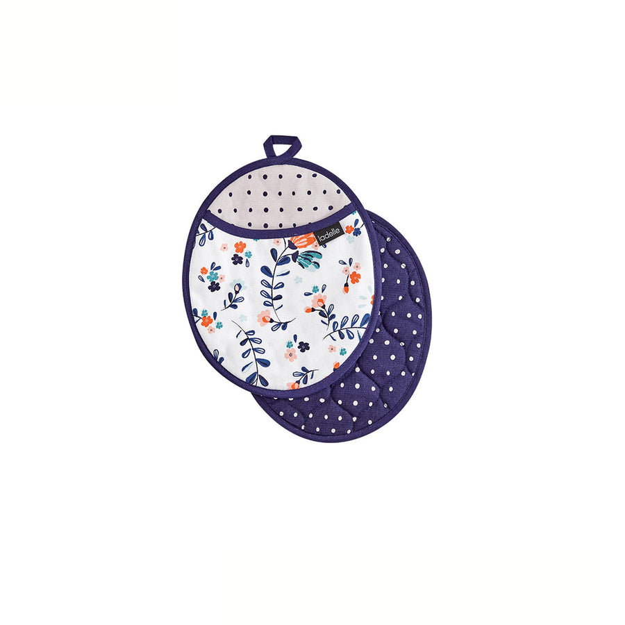 Ladelle Aimer La Vie Set of 2 Cotton Pot Holders - Floral Print, 19 x 24 cm - SuperSaverAU - view 1