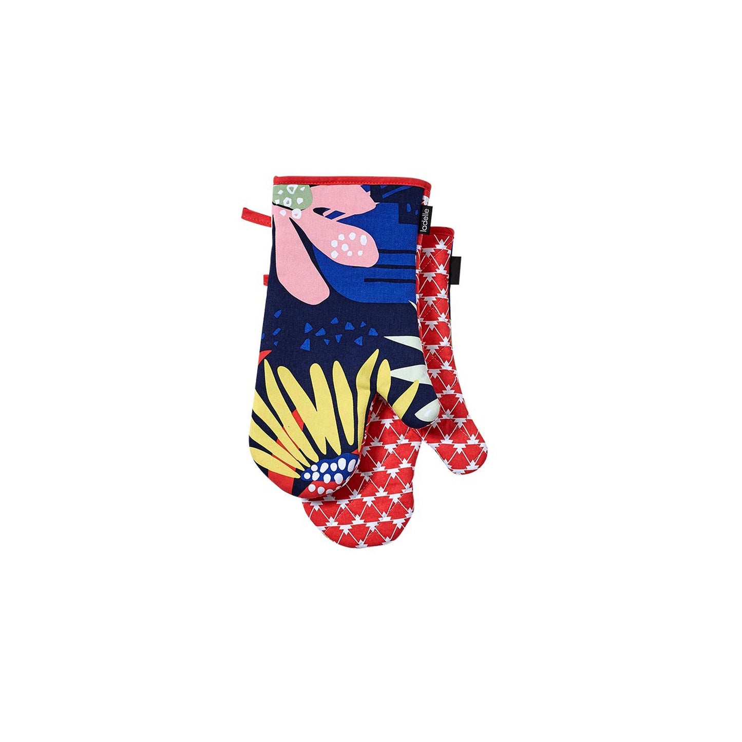 Ladelle Arise Kitchen / BBQ Oven Mitt Set of 2 - Floral Print, 18 x 33 cm