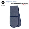 Ladelle Eco Recycled Double Oven Mitt 17 x 89 cm - Quilted Design, Navy - SuperSaverAU - view 2