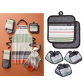 Ladelle Intrinsic Grey Set of 2 Pot Holders 21 x 21 cm, Quilted Design, AZO Free - SuperSaverAU - view 1