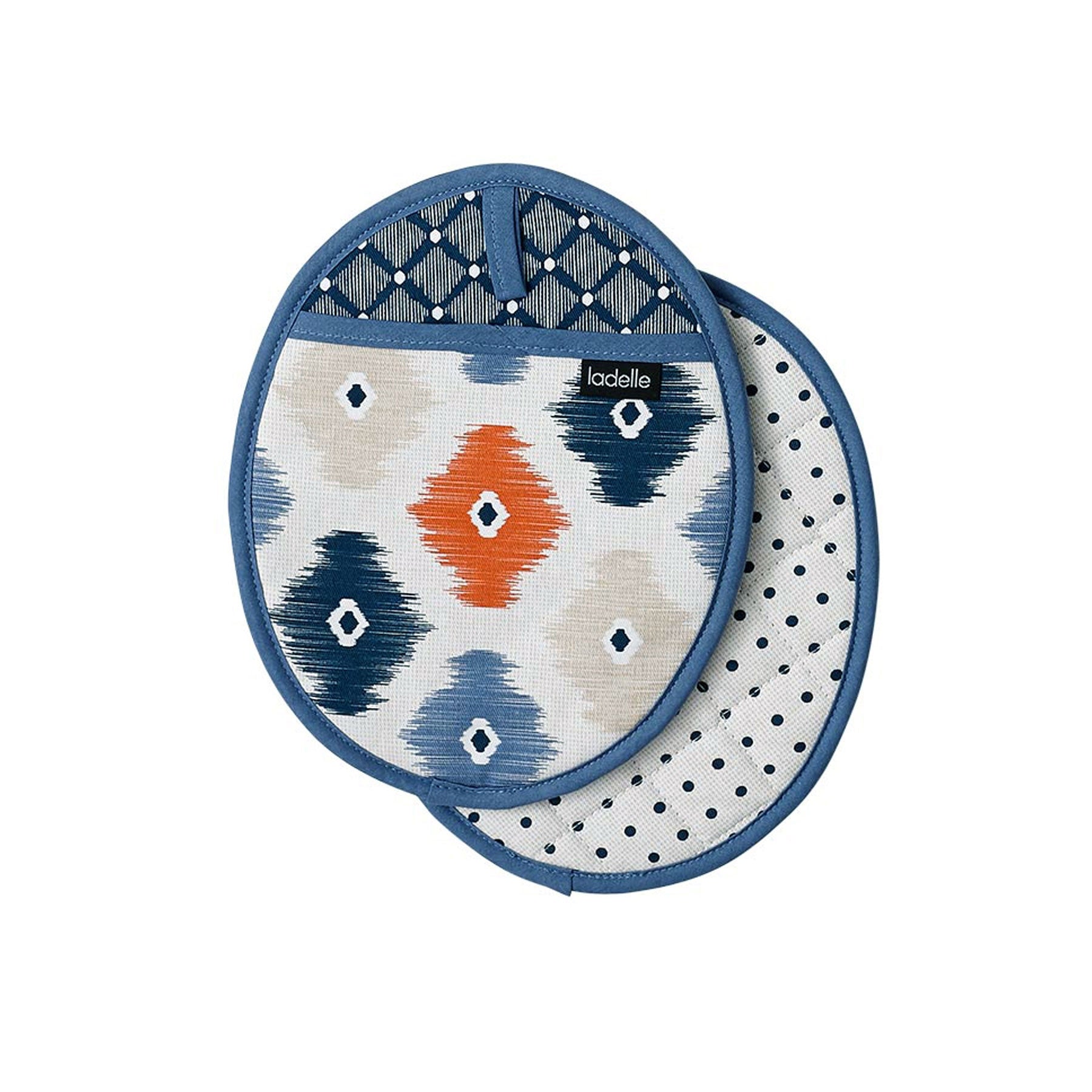 Ladelle Mila Cotton Pot Holders Set of 2 - Mosaic Artwork, 19 x 24 cm - SuperSaverAU - view 1