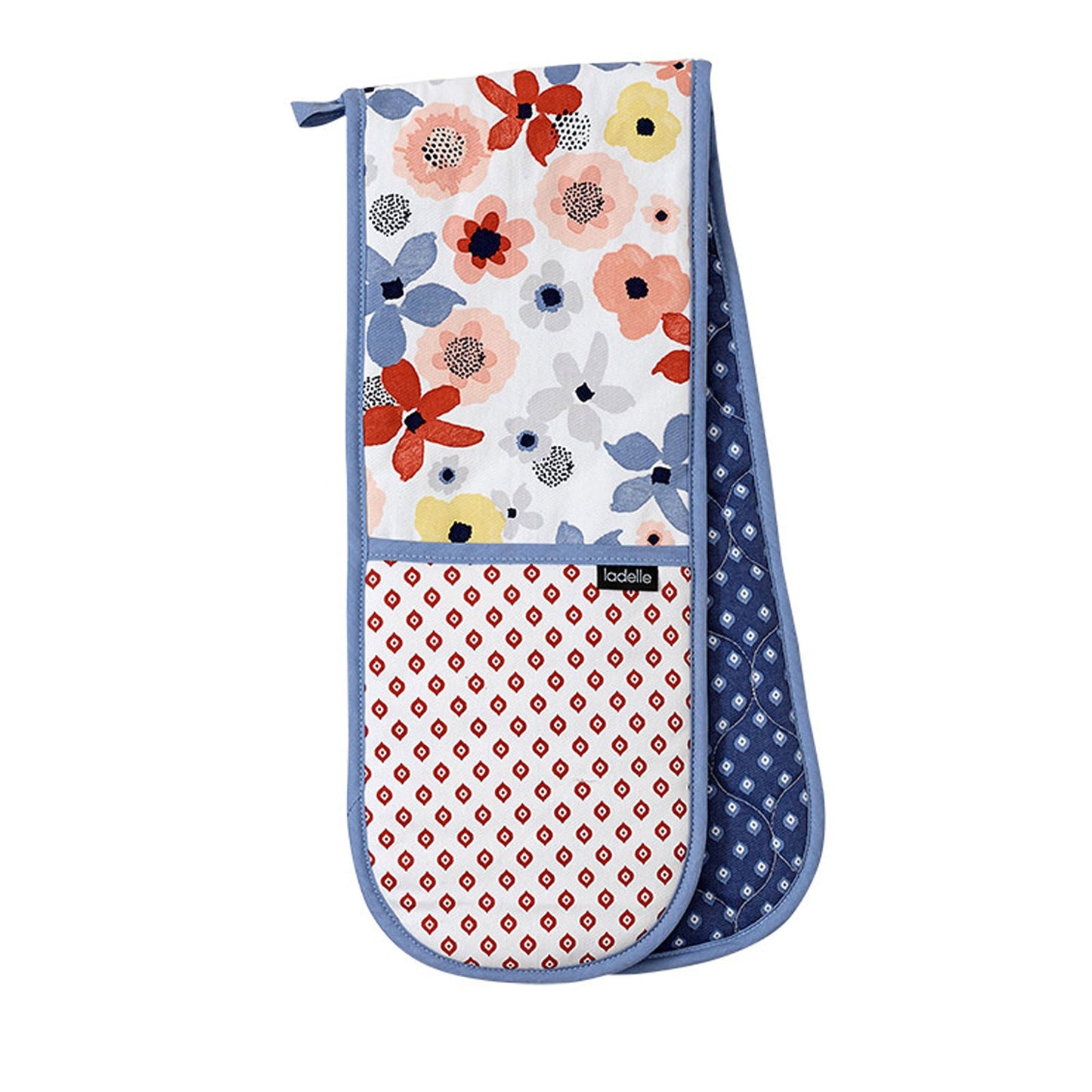Ladelle Oasis Double Oven Mitt 17 x 89 cm Floral Print 100% Cotton