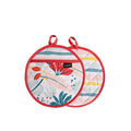Ladelle Zest Set of 2 Pot Holders 21 x 21 cm, Quilted Design, 100% Cotton - SuperSaverAU - view 1