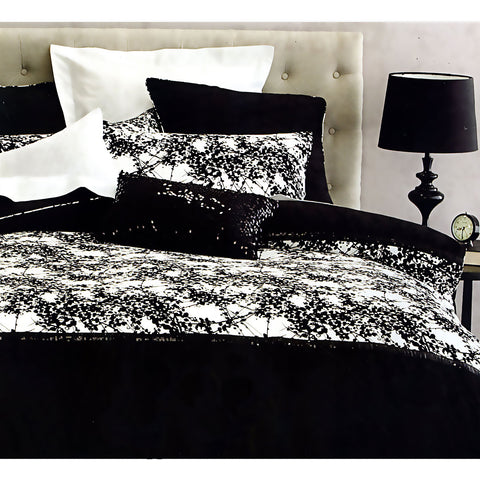 Canterbury Quill Quilt Cover Set King - Sequin Design, 250 Thread Count - SuperSaverAU - view 1