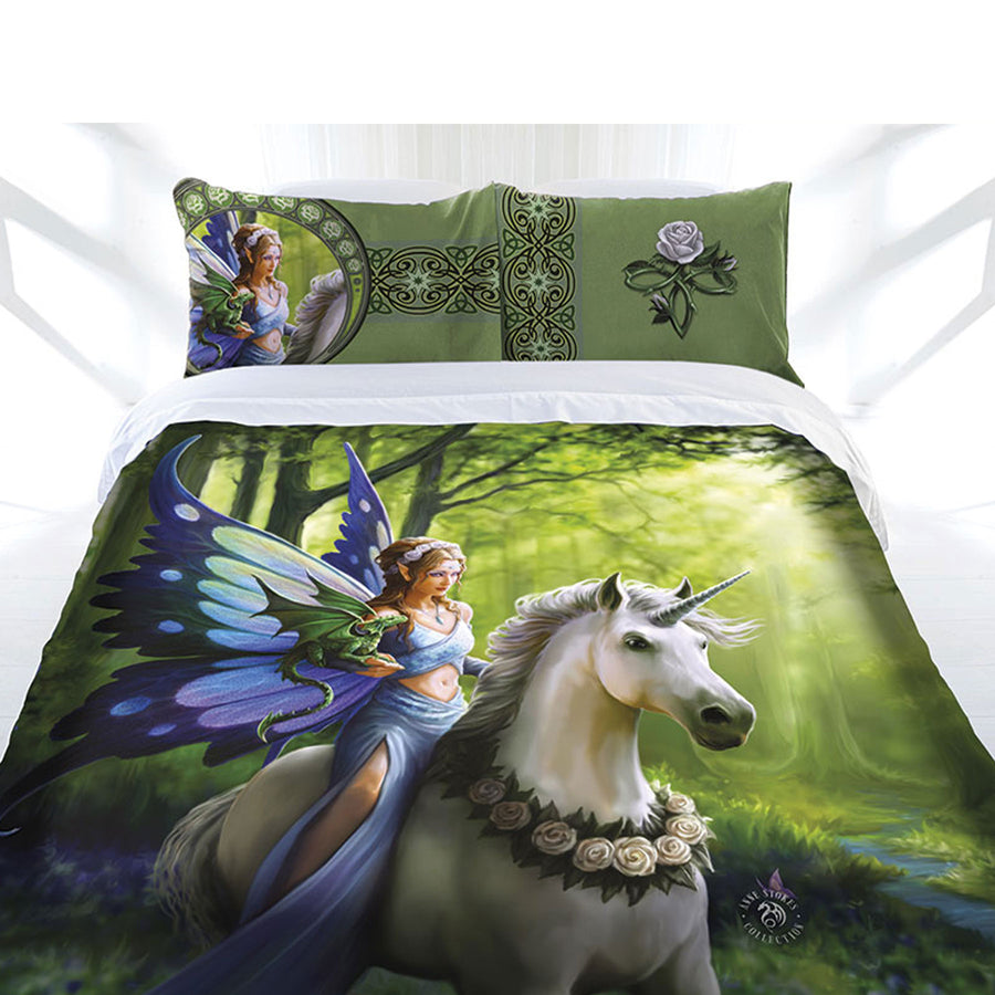 Anne Stokes Realm of Enchantment Quilt Cover Set King - Fairy Unicorn Print - SuperSaverAU - view 1