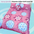 Premium Sassy Garden Quilt Cover Set with Floral Print - Pink, Double