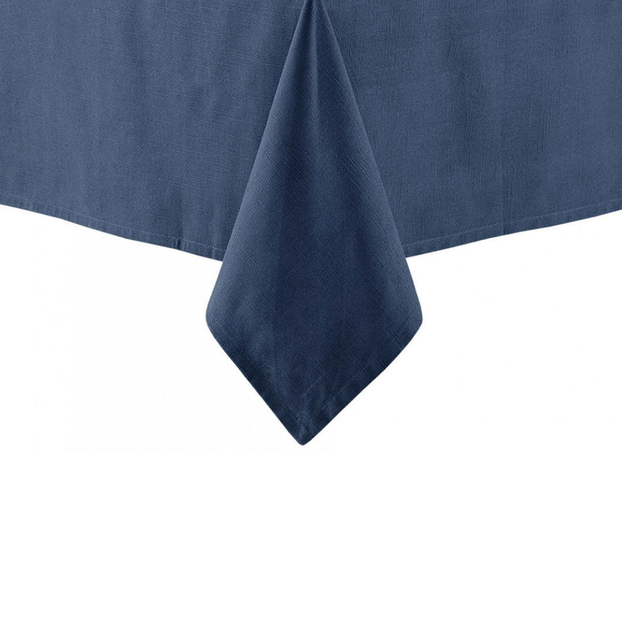 Ladelle Base Navy Linen Look Tablecloth 150 x 265 cm - 100% Cotton, AZO Free Dyes - SuperSaverAU - view 1