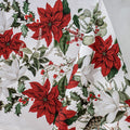 Ashdene Poinsettia Christmas Tablecloth 150 x 300 cm, 100% Cotton, AZO Free Dyes - SuperSaverAU - view 2