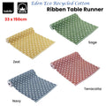 Ladelle Eden Ribbed Eco Recycled Cotton Table Runner 33 x 150 cm - Navy - SuperSaverAU - view 2