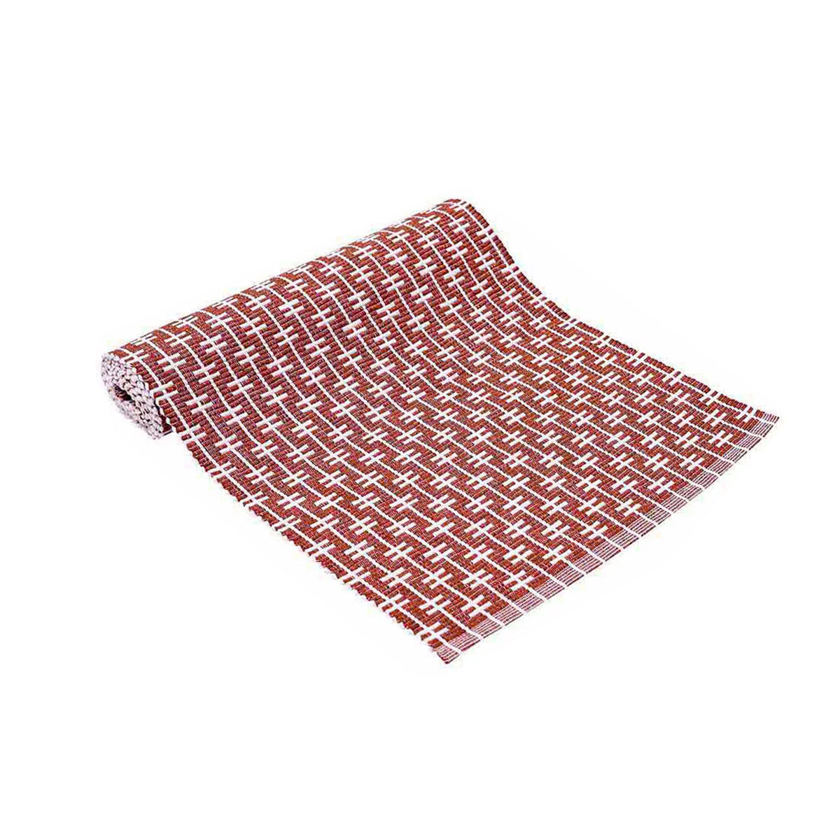 Ladelle Eden Ribbed Eco Recycled Cotton Table Runner 33 x 150 cm Terracotta - SuperSaverAU - view 1