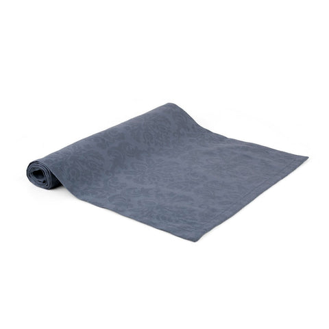 Ladelle Madison Blue 100% Cotton Damask Jacquard Table Runner 40 x 150 cm - SuperSaverAU - view 1