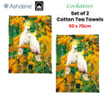Heidi Willis Cockatoos Tea Towels Set of 2, 50 x 70 cm, 100% Cotton - SuperSaverAU - view 2