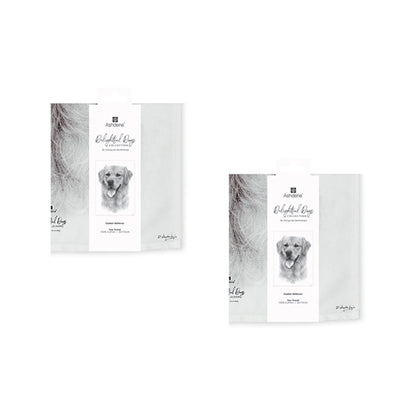 Delightful Dogs Kitchen Tea Towels Set of 2 50 x 70 cm 100% Cotton