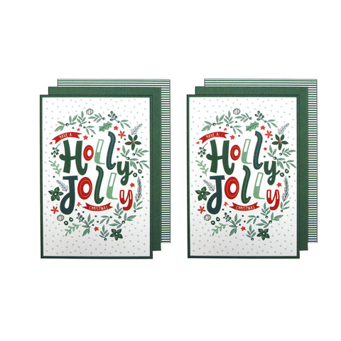 Ladelle Joyful Jolly Christmas Set of 6 Cotton Kitchen Towels 45 x 70 cm - SuperSaverAU - view 1