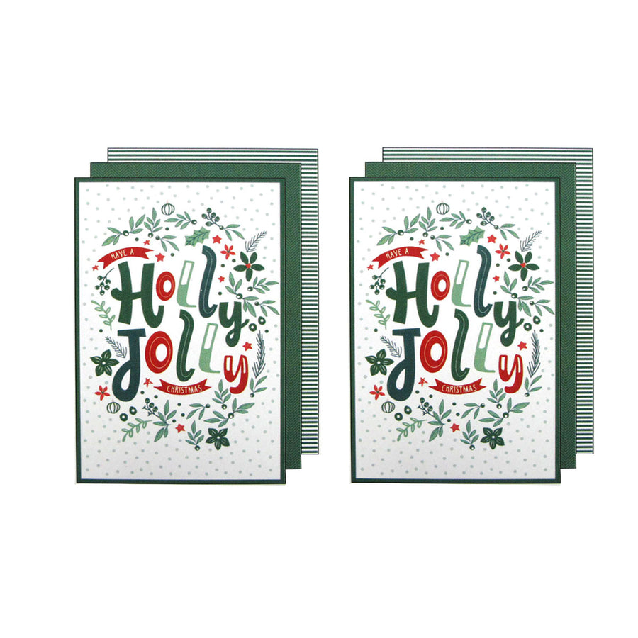 Ladelle Joyful Jolly Christmas Set of 6 Cotton Kitchen Towels 45 x 70 cm - SuperSaverAU - view 1